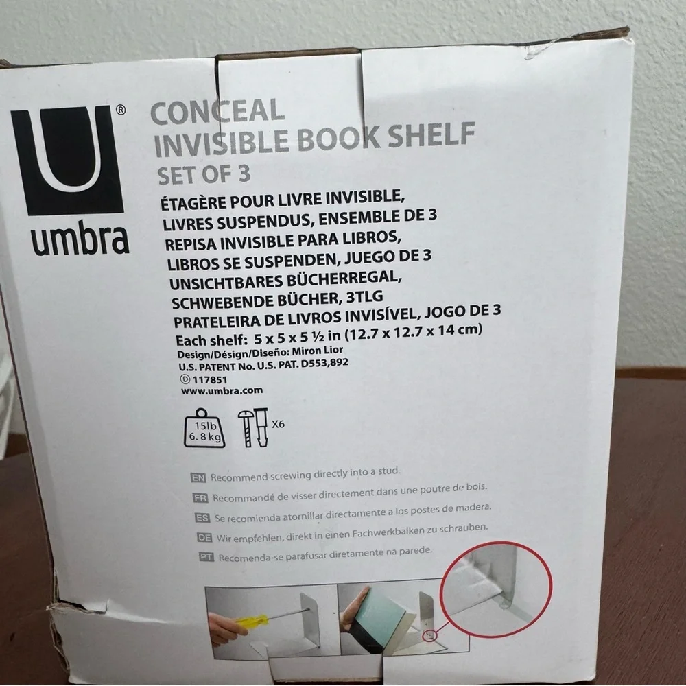 3 Umbra Invisible Floating Shelves